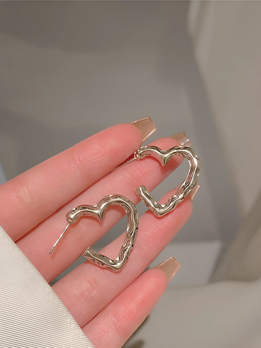 1# Heart irregular- Silver