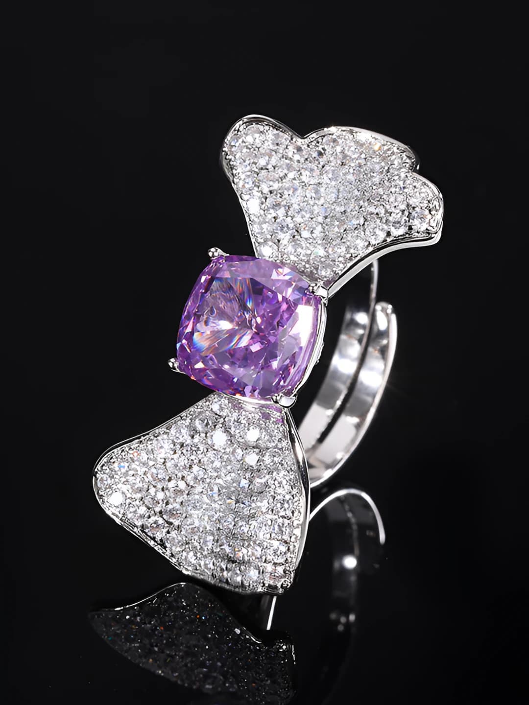 Purple diamond ring