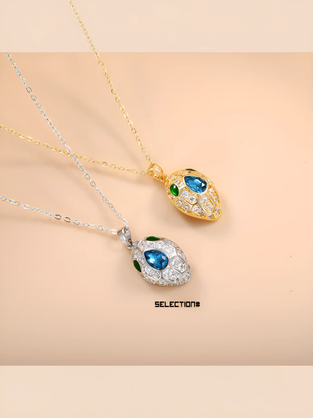 Women's earring and necklace set with copper plating and mushroom pattern