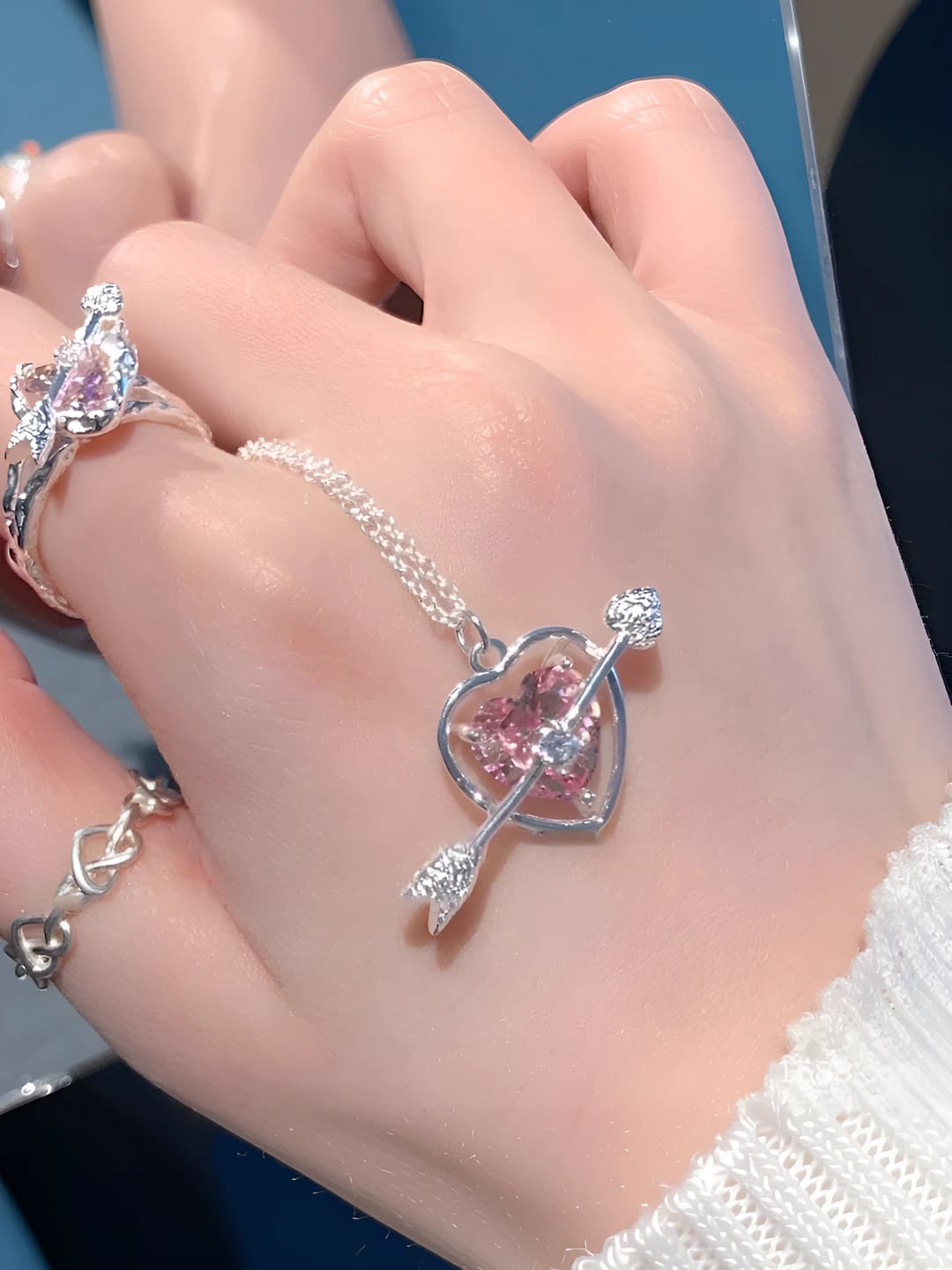 Arrow heart pendant
