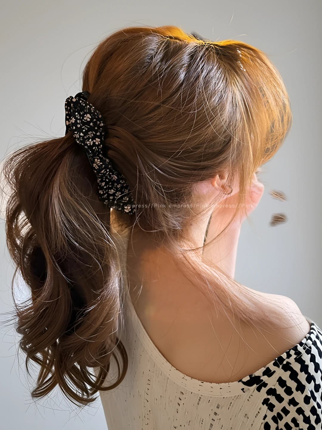 1# Black-white floral, 13.5 cm