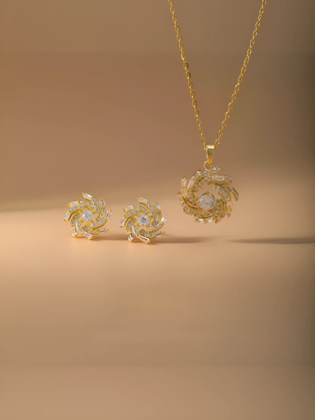 Women's copper earring and necklace set: star, sun, moon, cloud and universe pattern, non-fading, electroplated