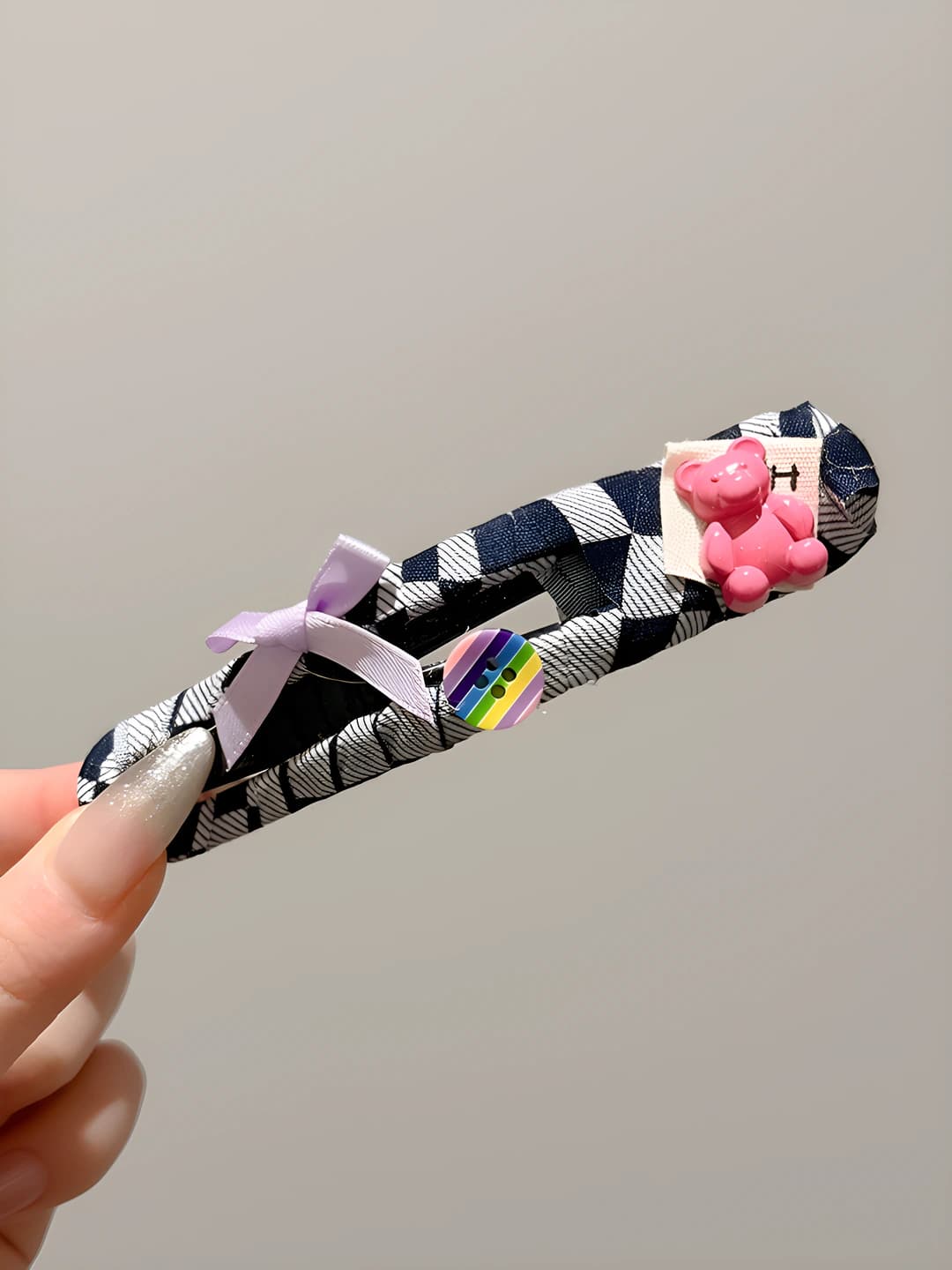 Blue plaid 12 cm