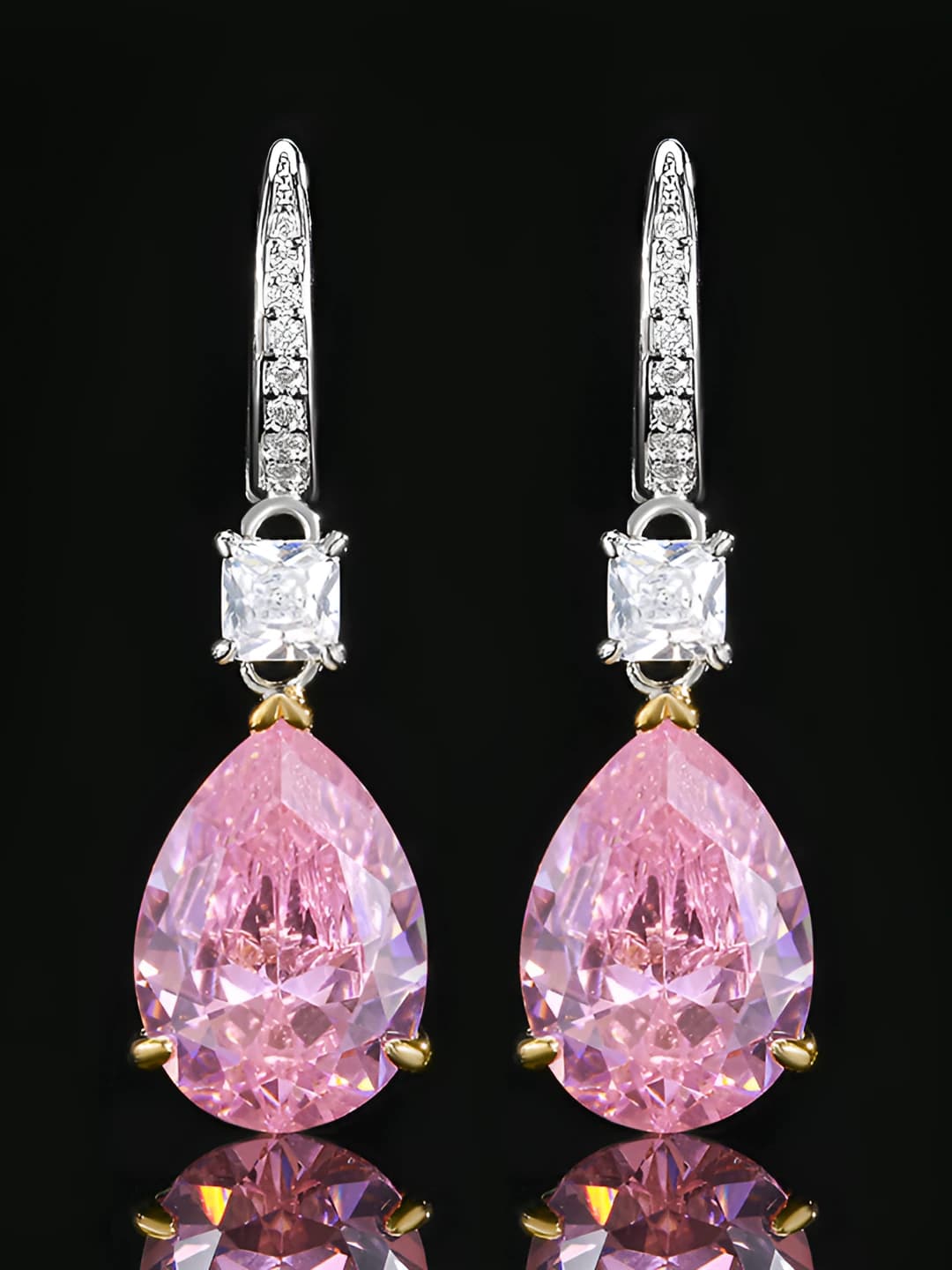 Pink diamond earrings