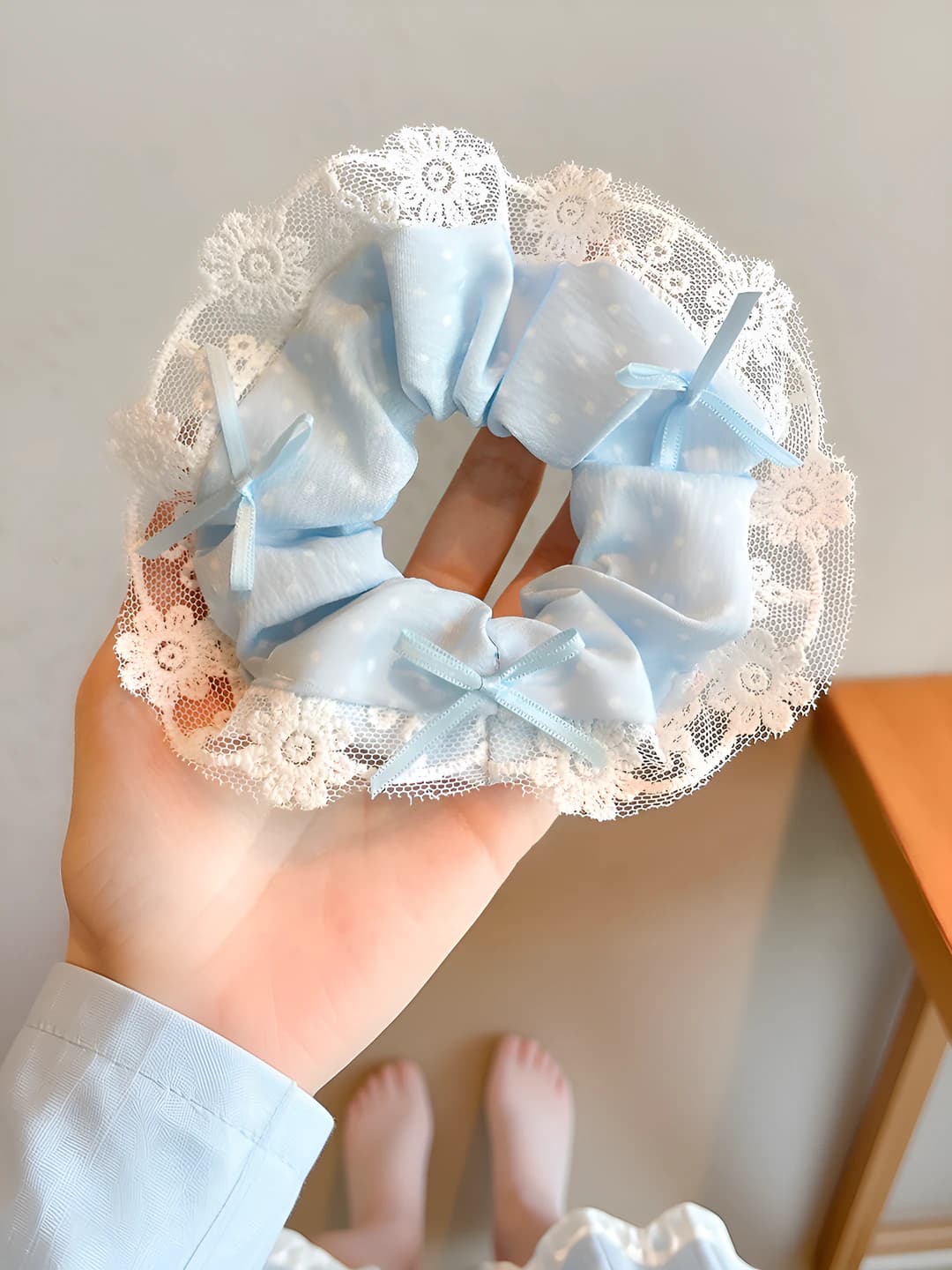 1# Blue bow-14 cm