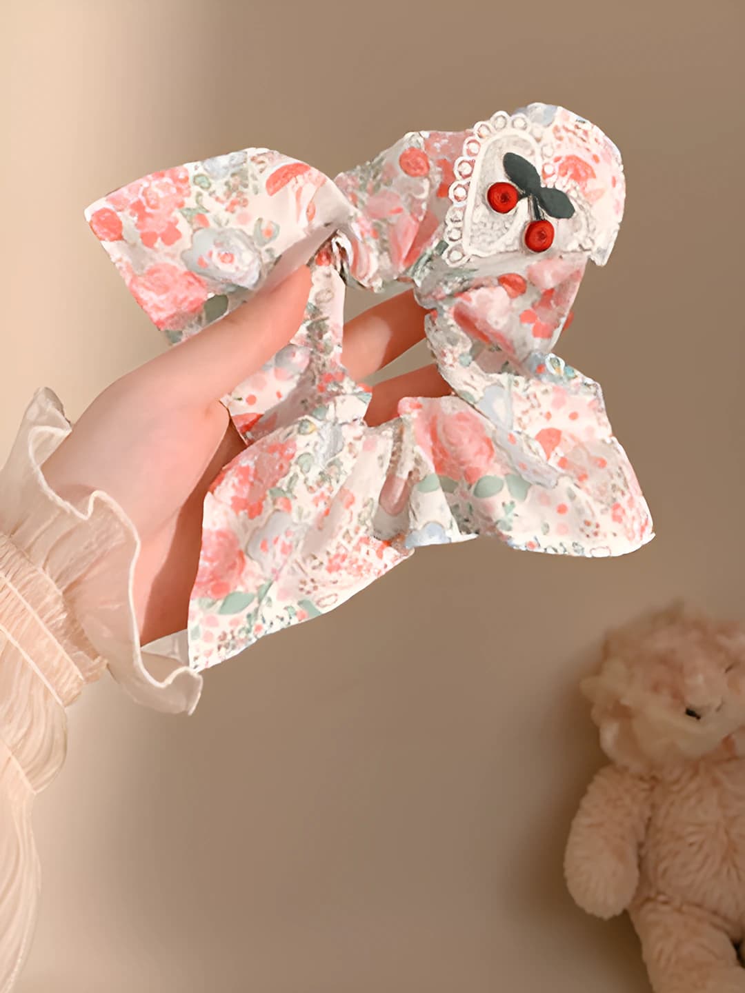 Розовый цветочный вишня 22*22 см