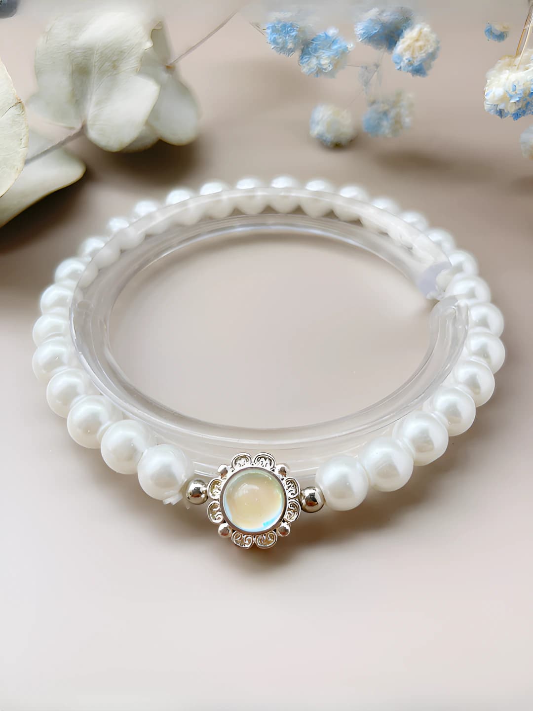 Yellow Fake pearl Bracelet #SZ226
