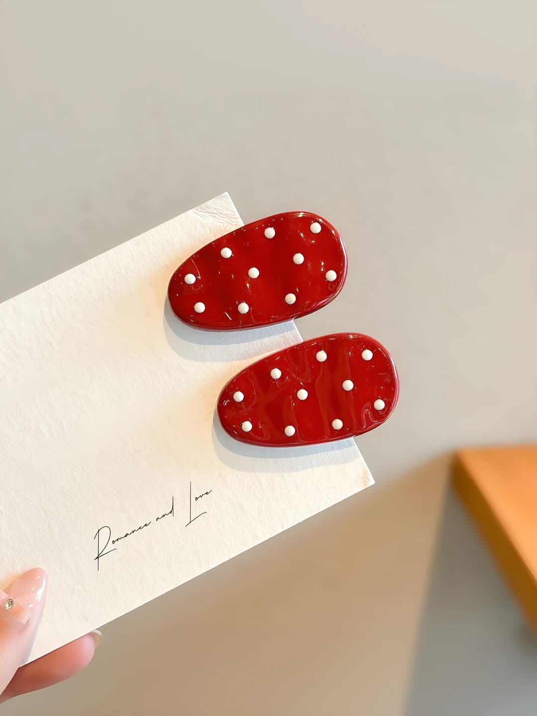 Bright red, 2 pcs, 4 cm