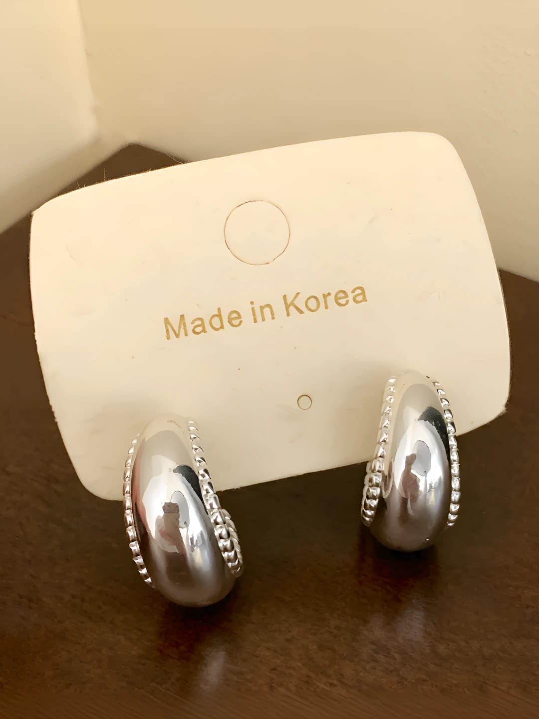 Silver earrings