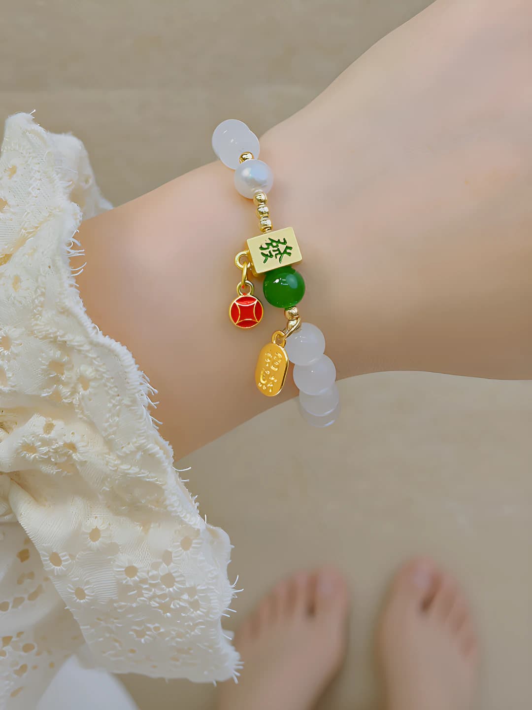 50# White beads - Attract Wealth