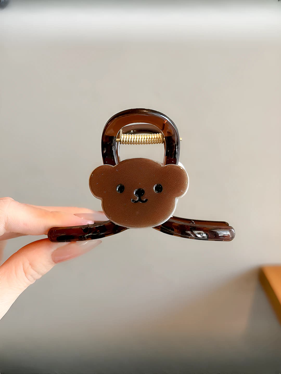 Tea Brown, Medium Bear Clip, 8 cm