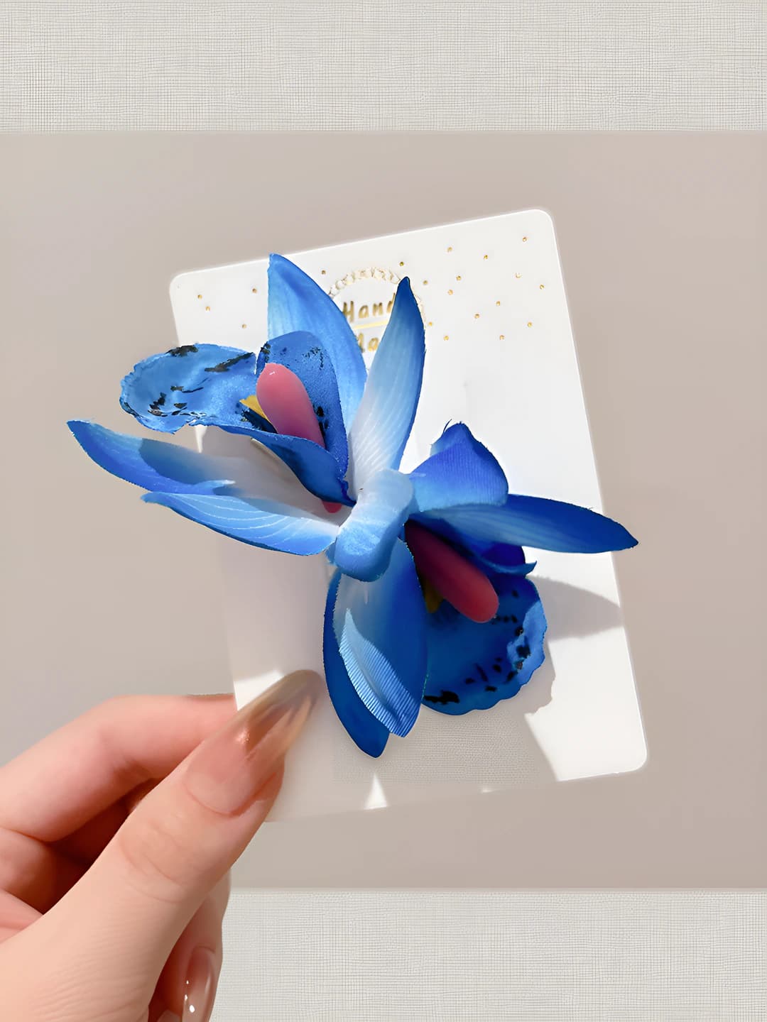 4# Gradient blue 3D phalaenopsis clip 4 cm