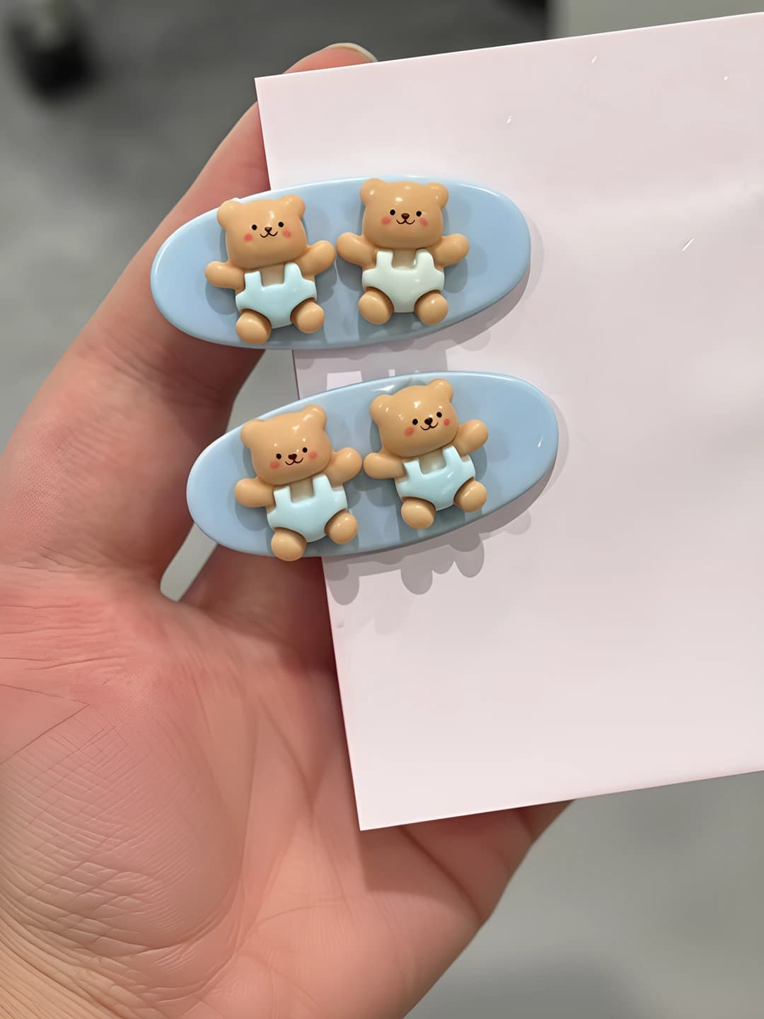 Two bear clips, 4 cm