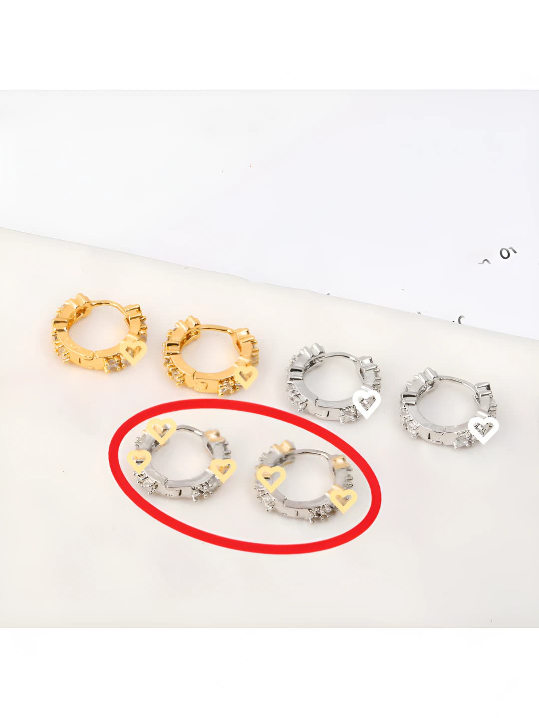 A-162 two-tone earrings
