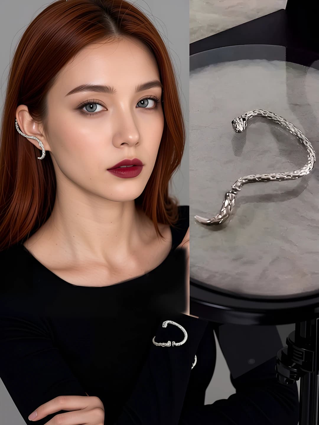 1# Snake wrap stud for left ear