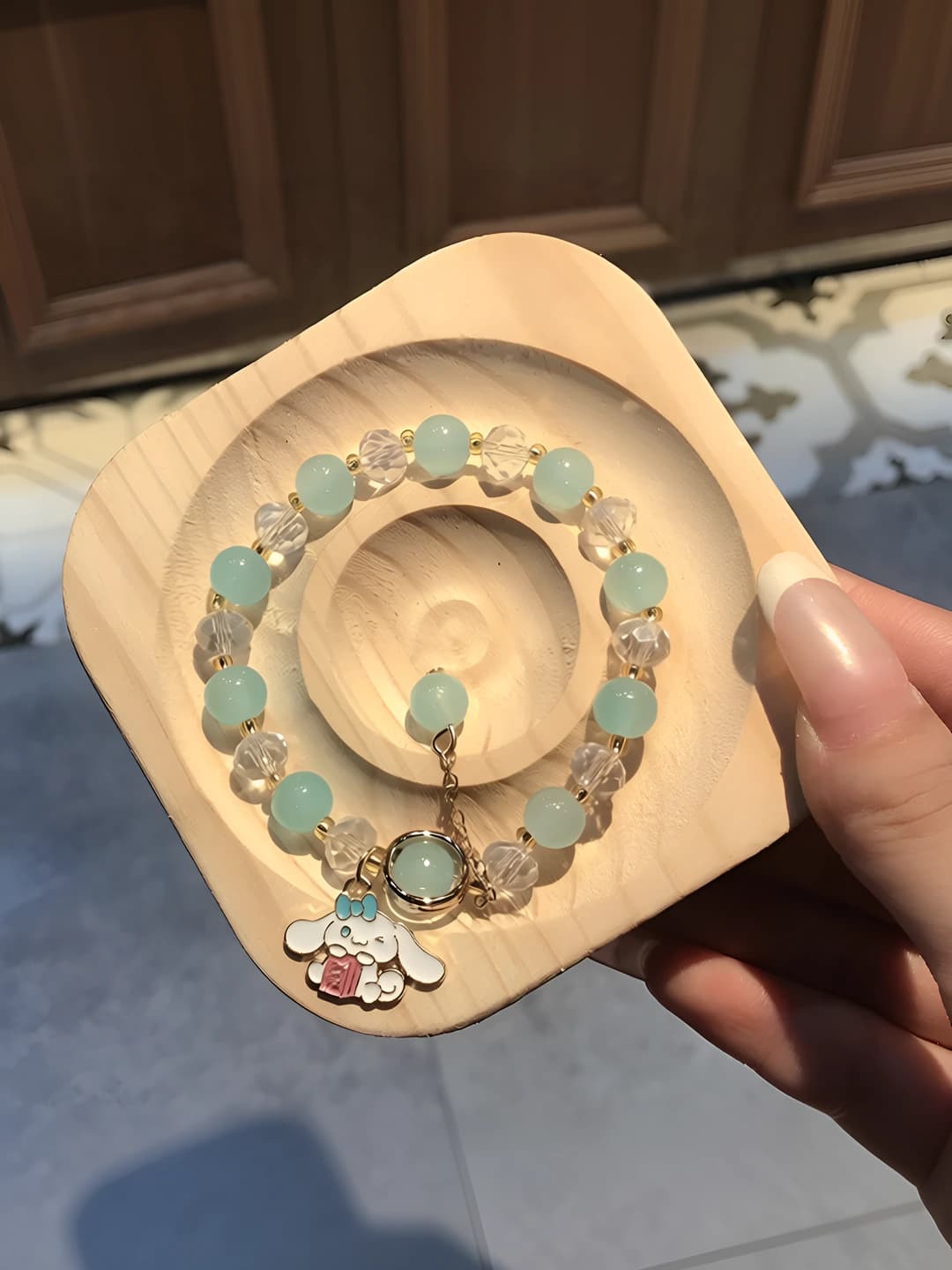 Moviy Cinnamoroll shaffof qo'l zanjiri