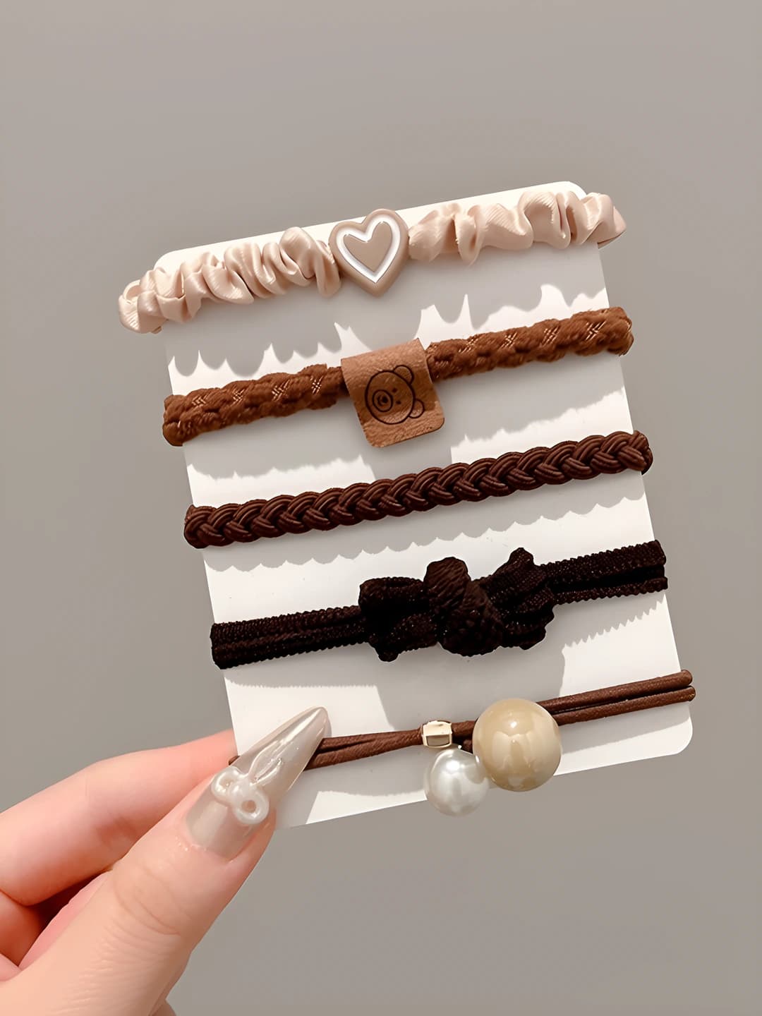 12# Светло-кофейный медведь набор из 5 шт #ок. 5.5cm