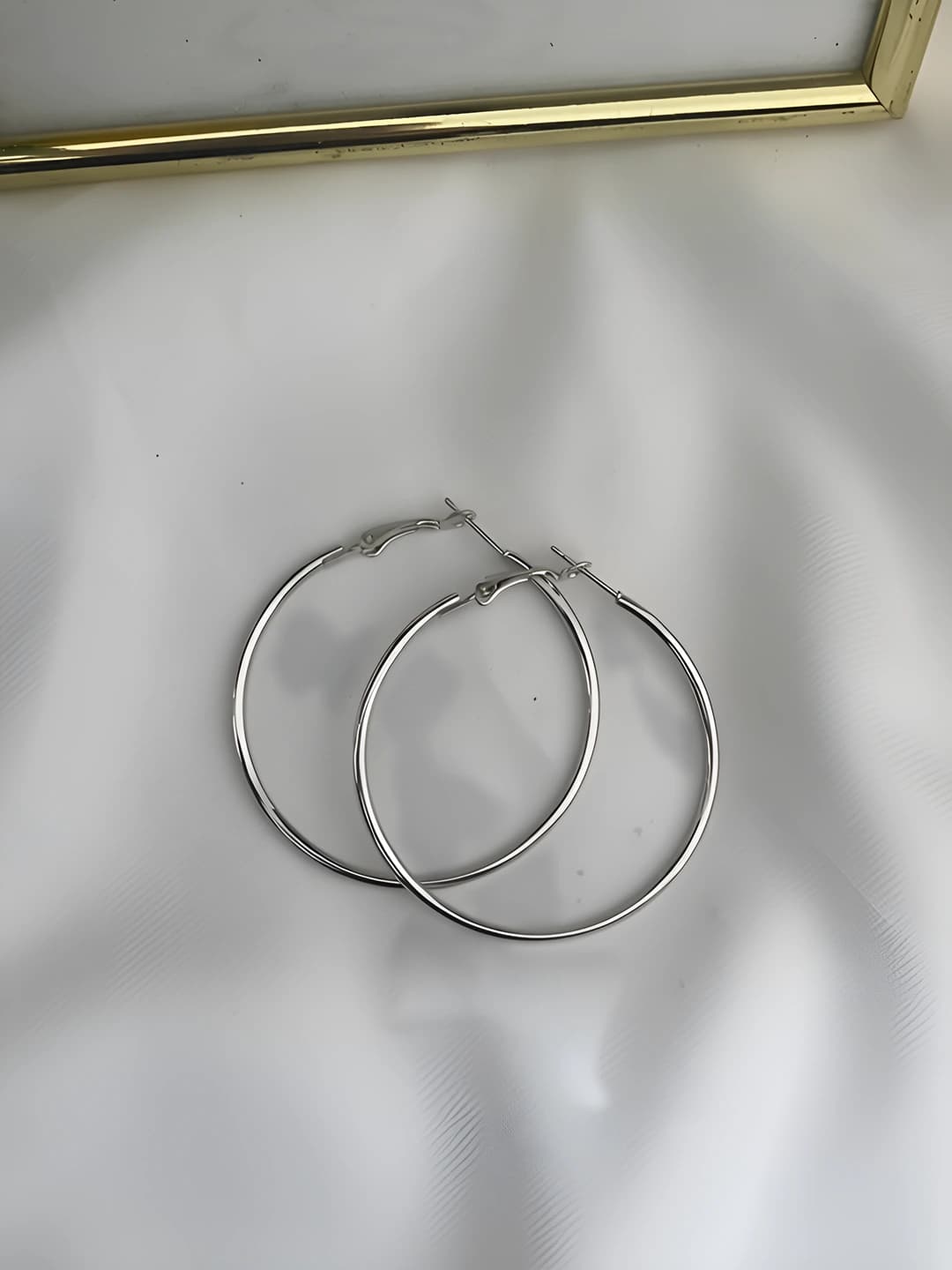 3# Simple hoop earrings 5cm - ear clips
