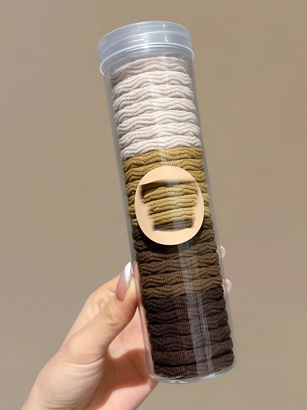 6# Coffee wavy pattern [1 jar] 25 pcs, outer diam. ~4 cm