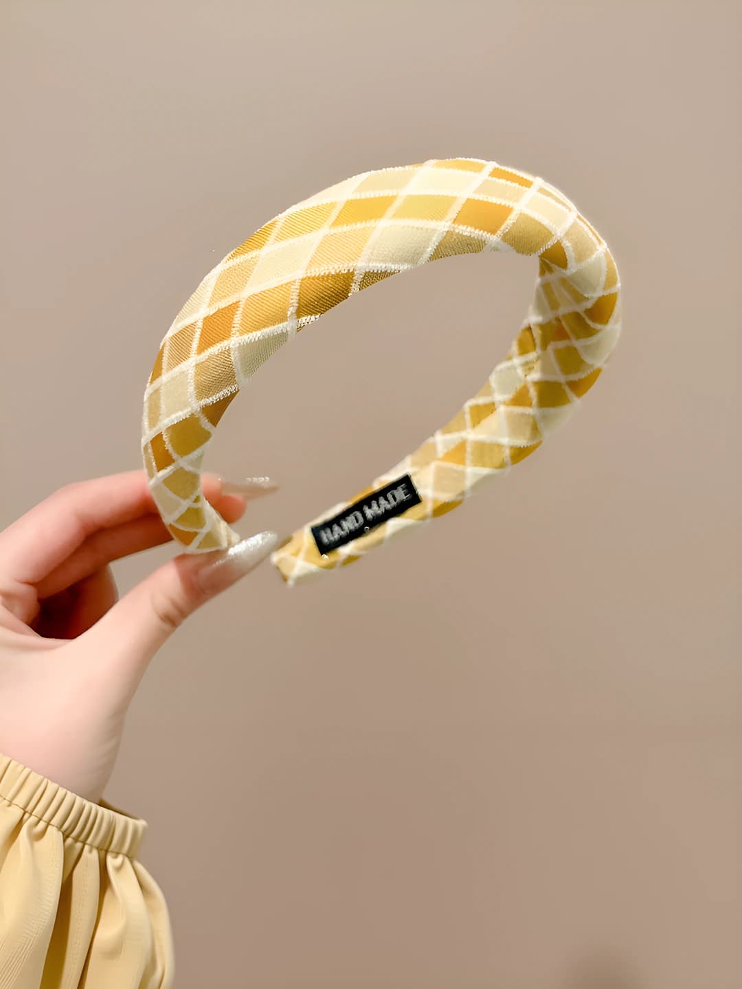4# Yellow plaid, 3 cm