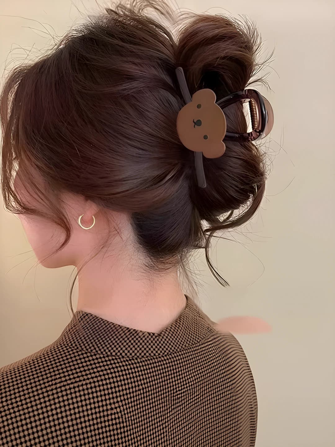 Tea Brown, Medium Bear Clip, 8 cm