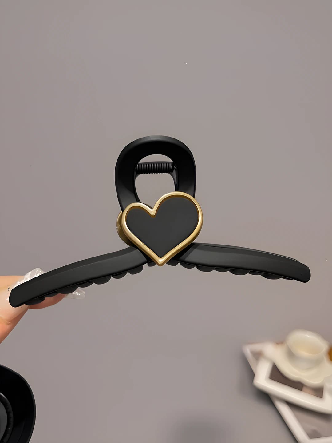 5# Qora katta yurak qisqich, 13 cm