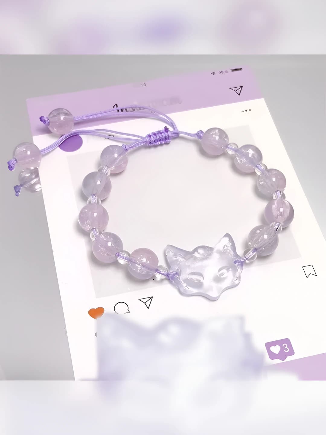 Glass Fox Mask Purple