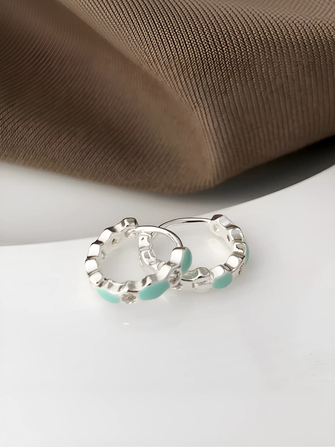 Mint green drop earrings