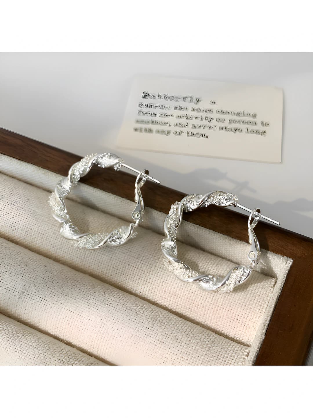 Silver 2.5cm hoop earrings