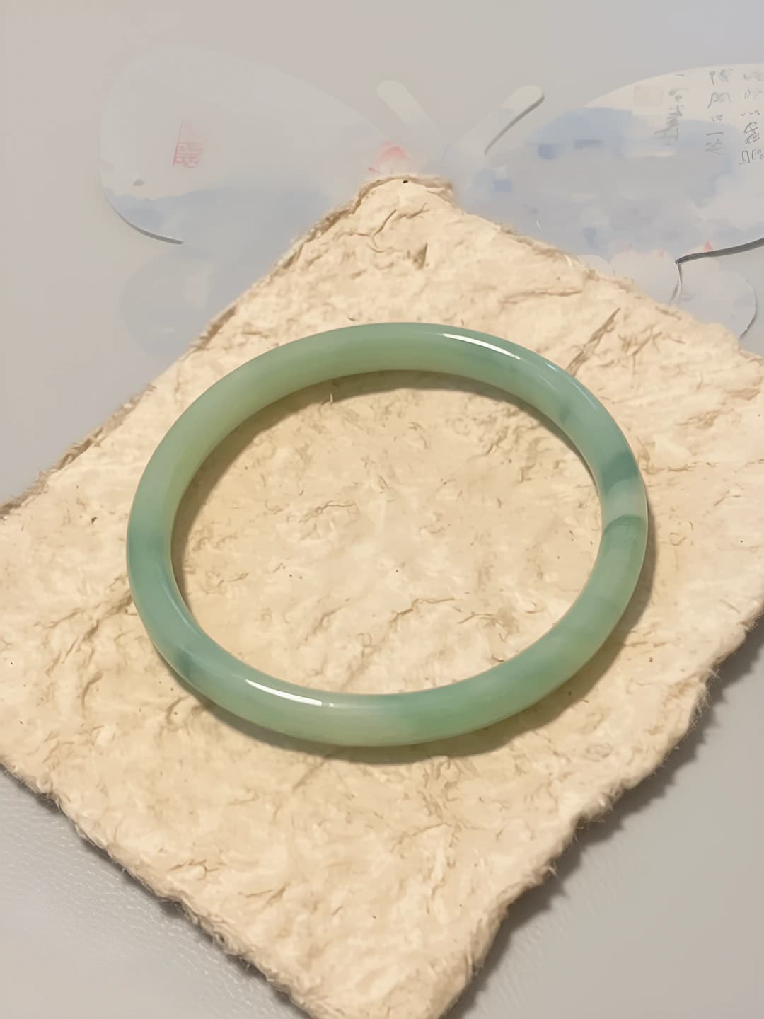 Chunky, milky green, 2 pc