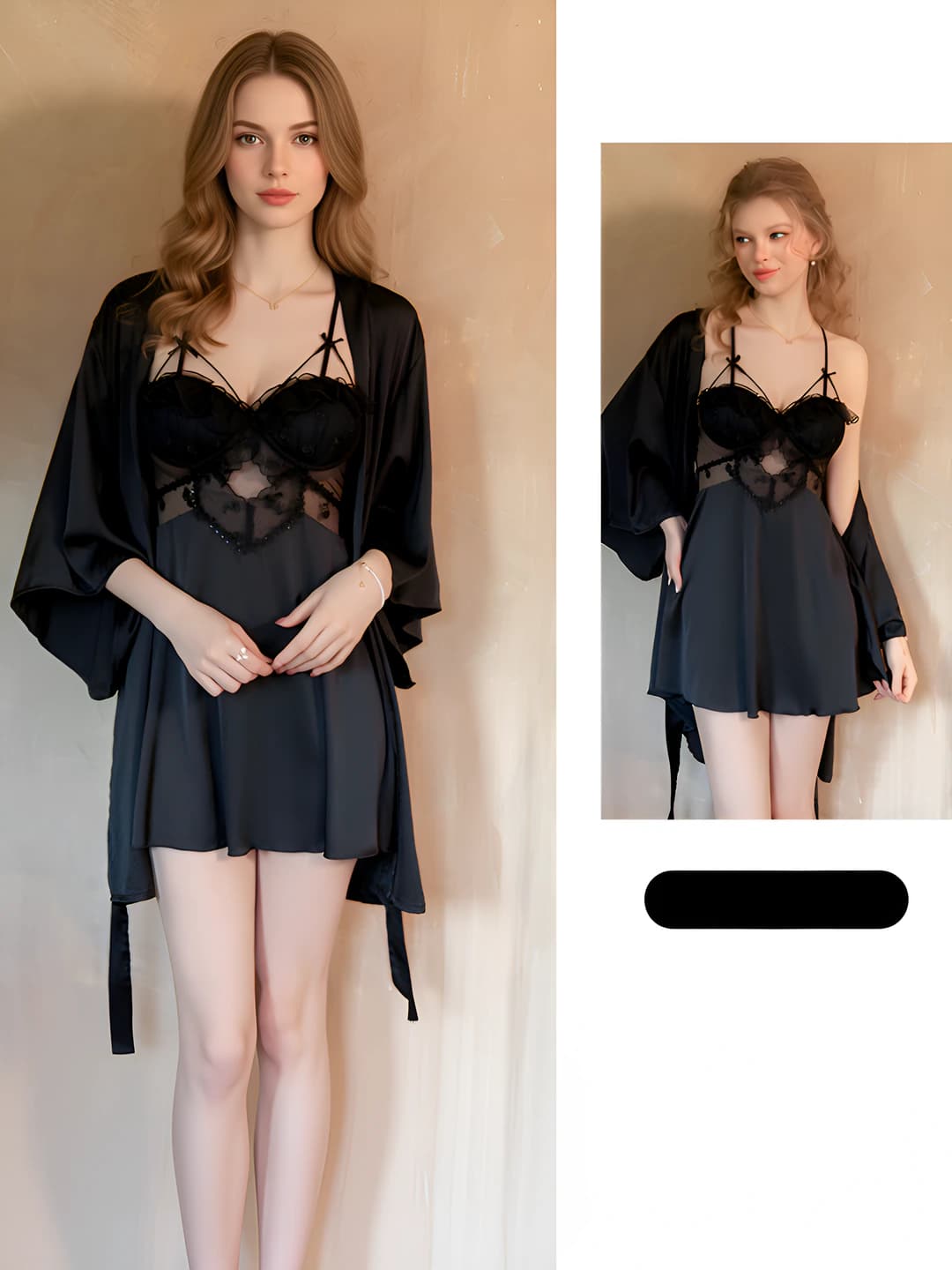 1690 Black (robe + belt)
