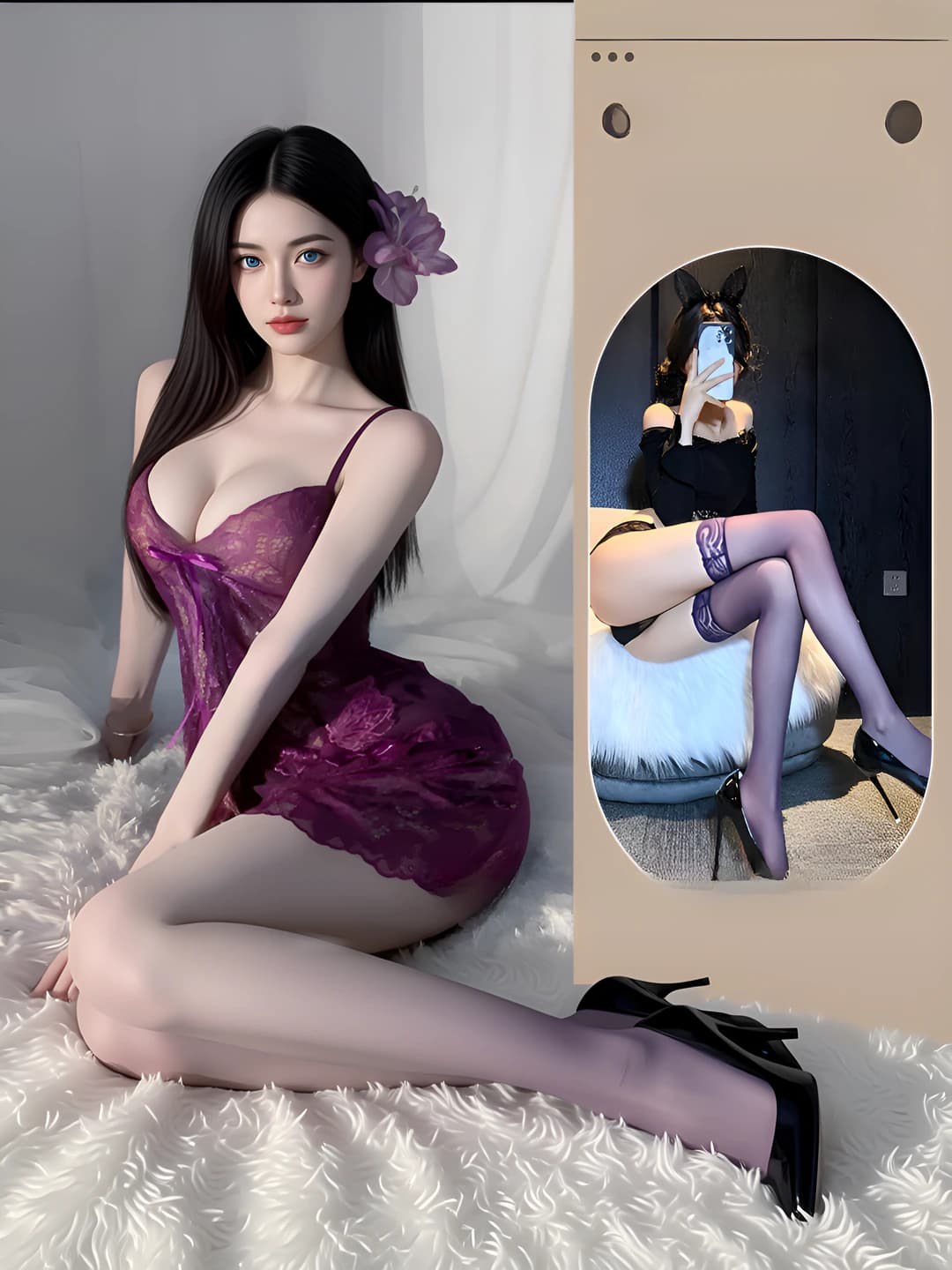 Фиолетовый костюм + фиолетовые колготки