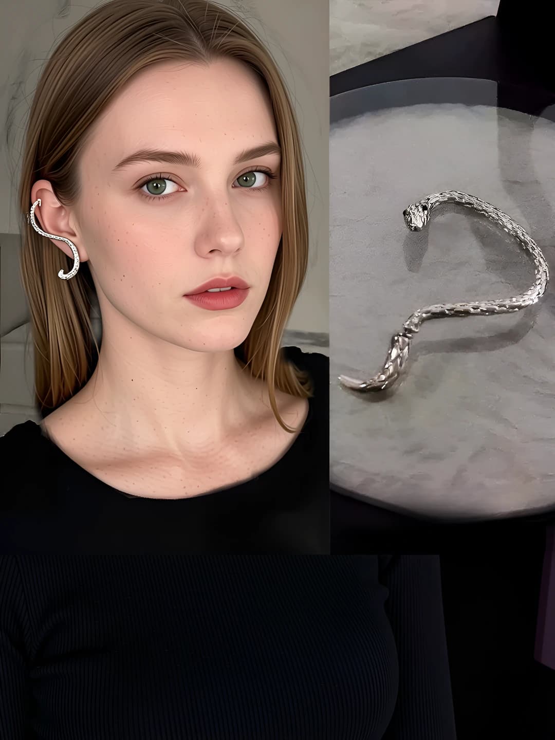 1# Snake wrap stud for left ear