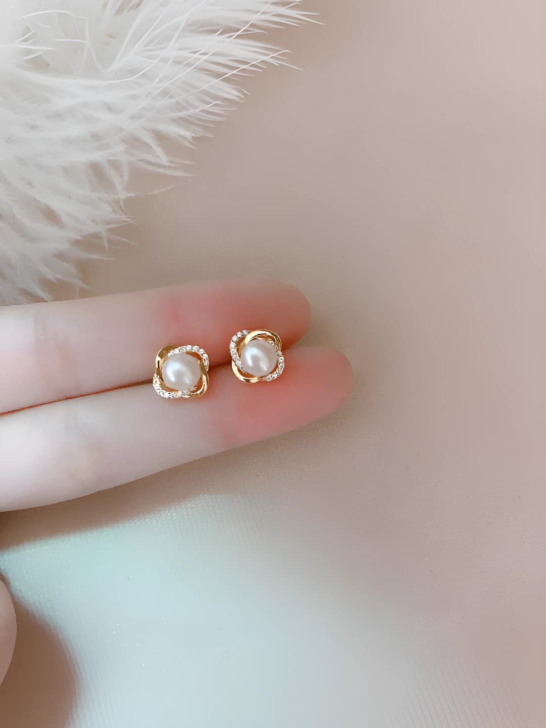 1# Diamond pearl stud