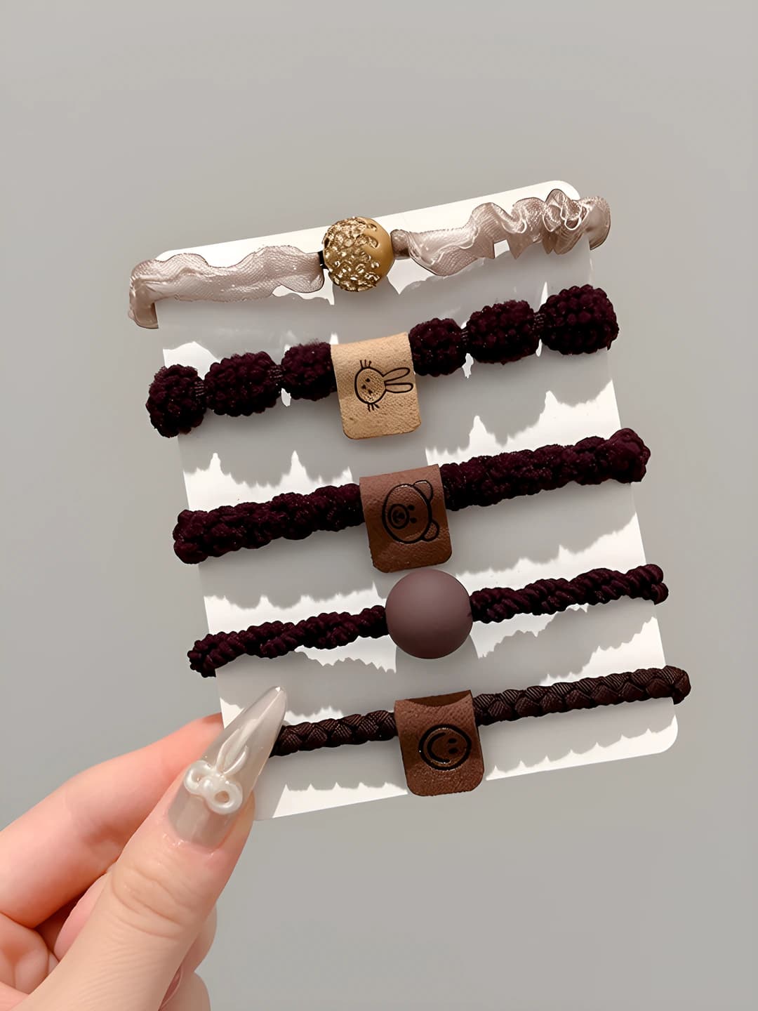 11# Dark coffee bunny 5 pcs