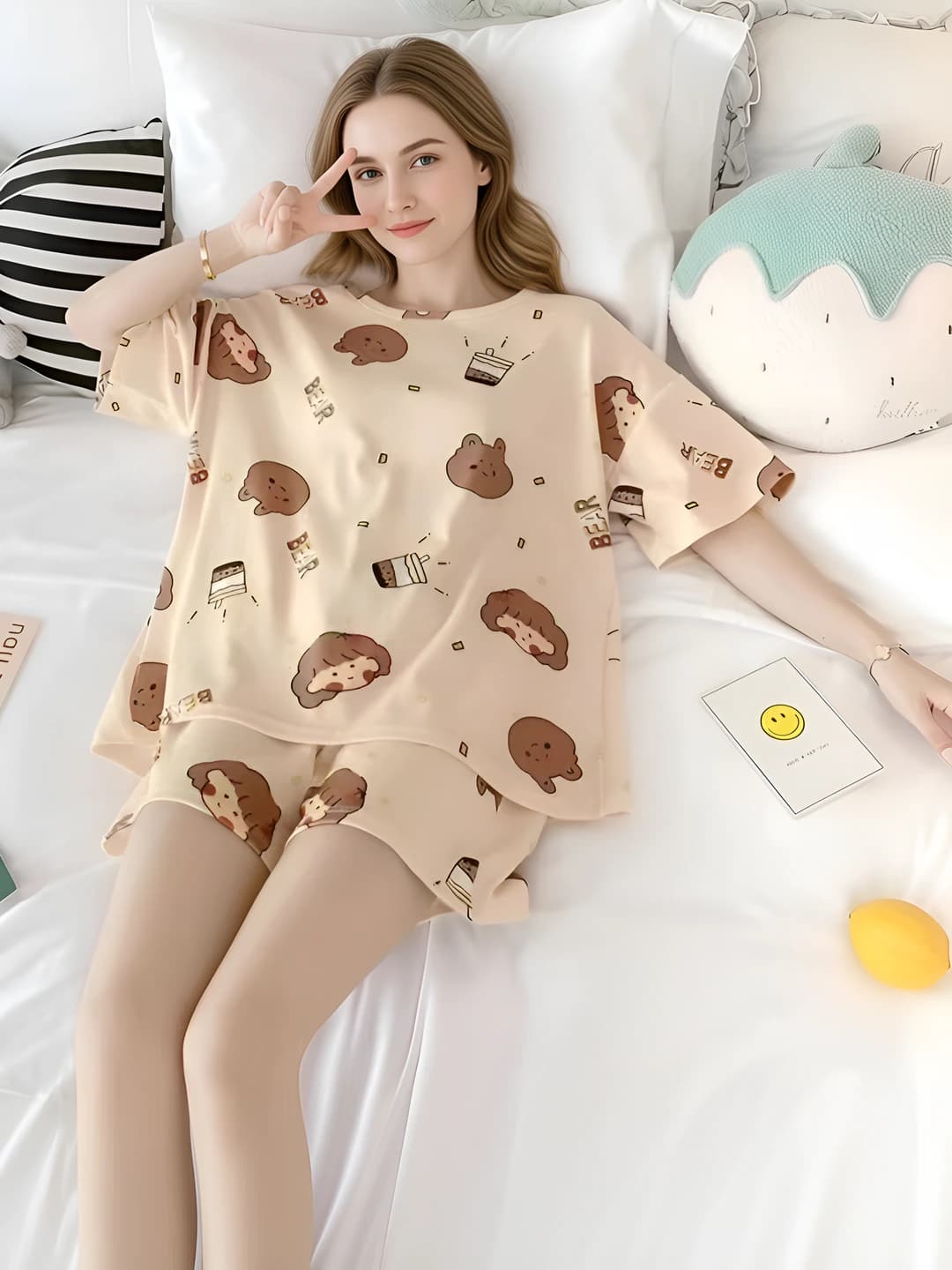 New double short - Milk tea girl