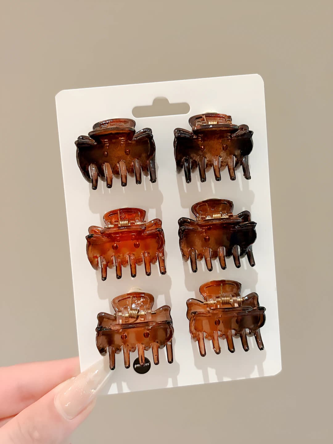 2# Coffee earlobe clip - 6 pcs