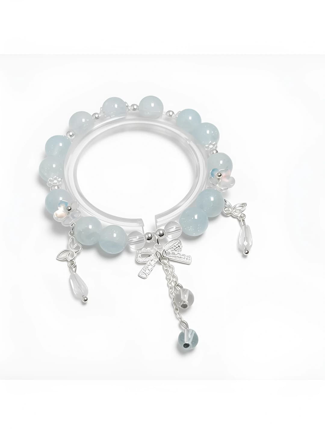 Tassel crystal butterfly blue