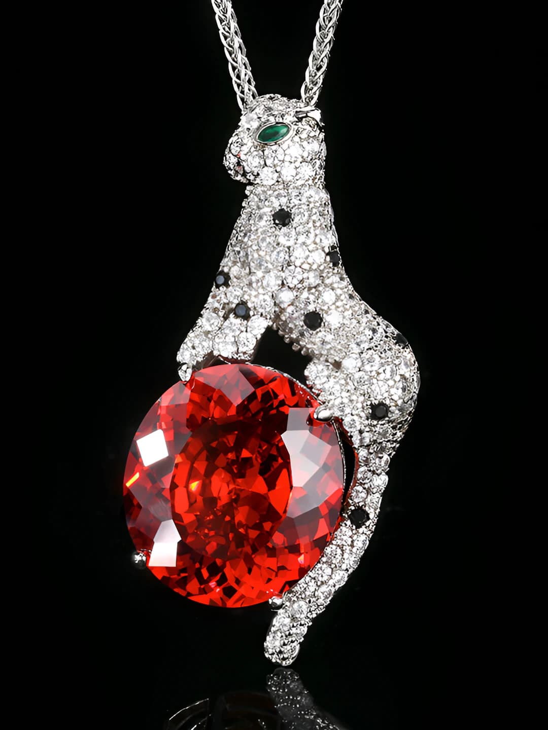 Women's autumn-winter retro style necklace, simulated bird's nest shape, orange-red color, stone 18*20