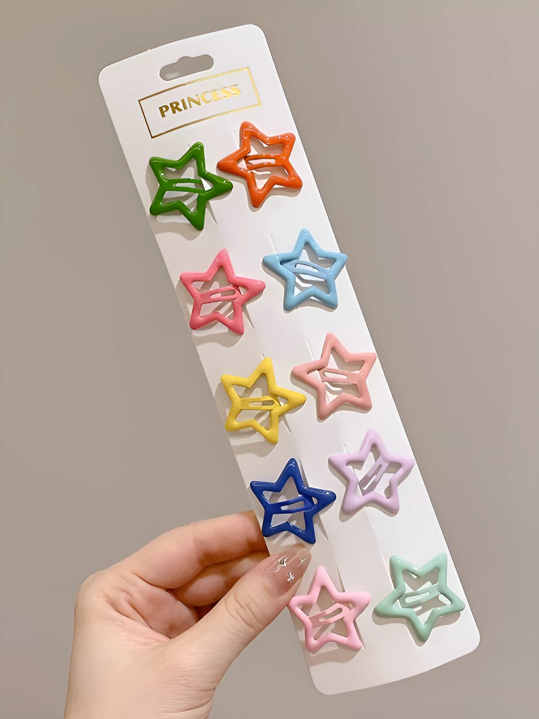 Multicolour, star, 10 pcs