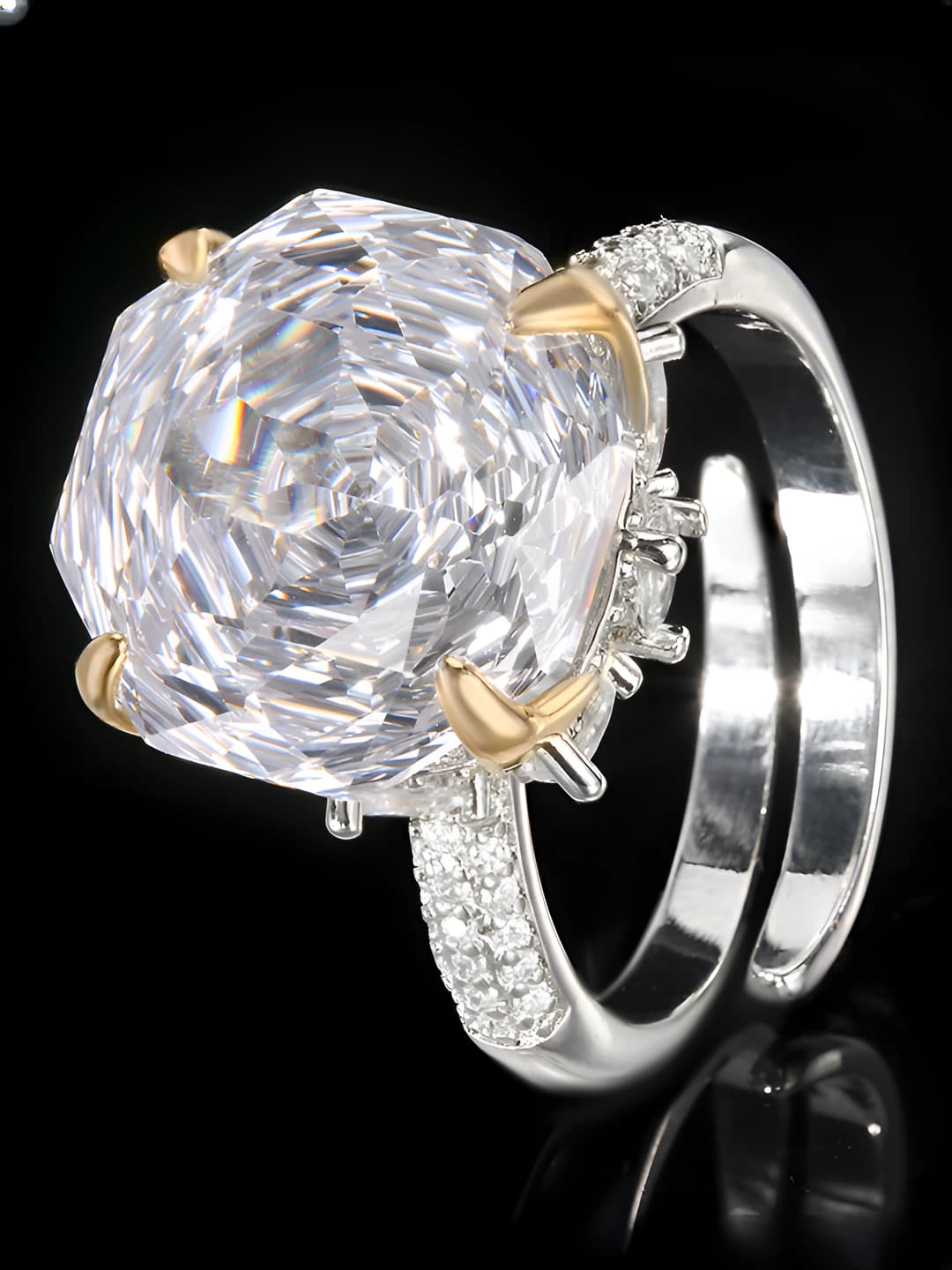 White diamond ring