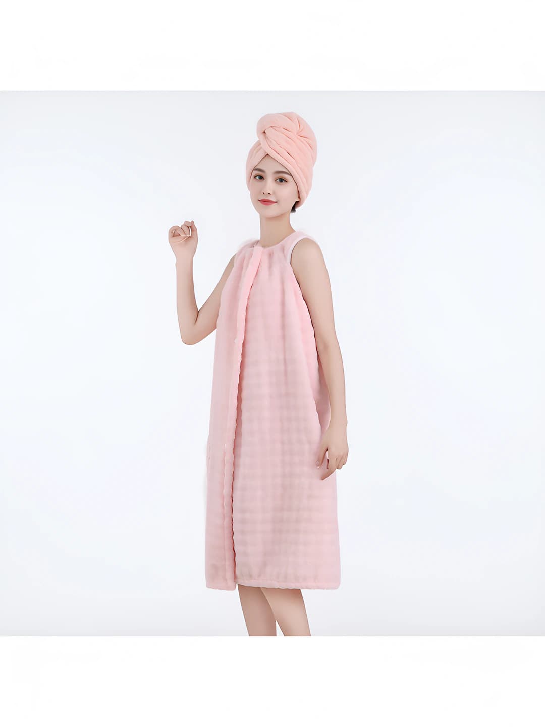 Pushti [Pufakli ko'ylak + Soch quritish kasketi]