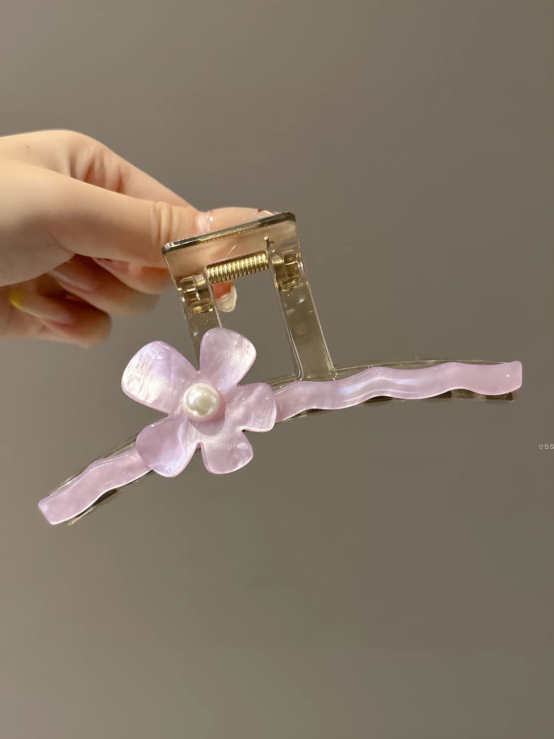 5# Wavy matte purple floral accessory (12.5 cm)