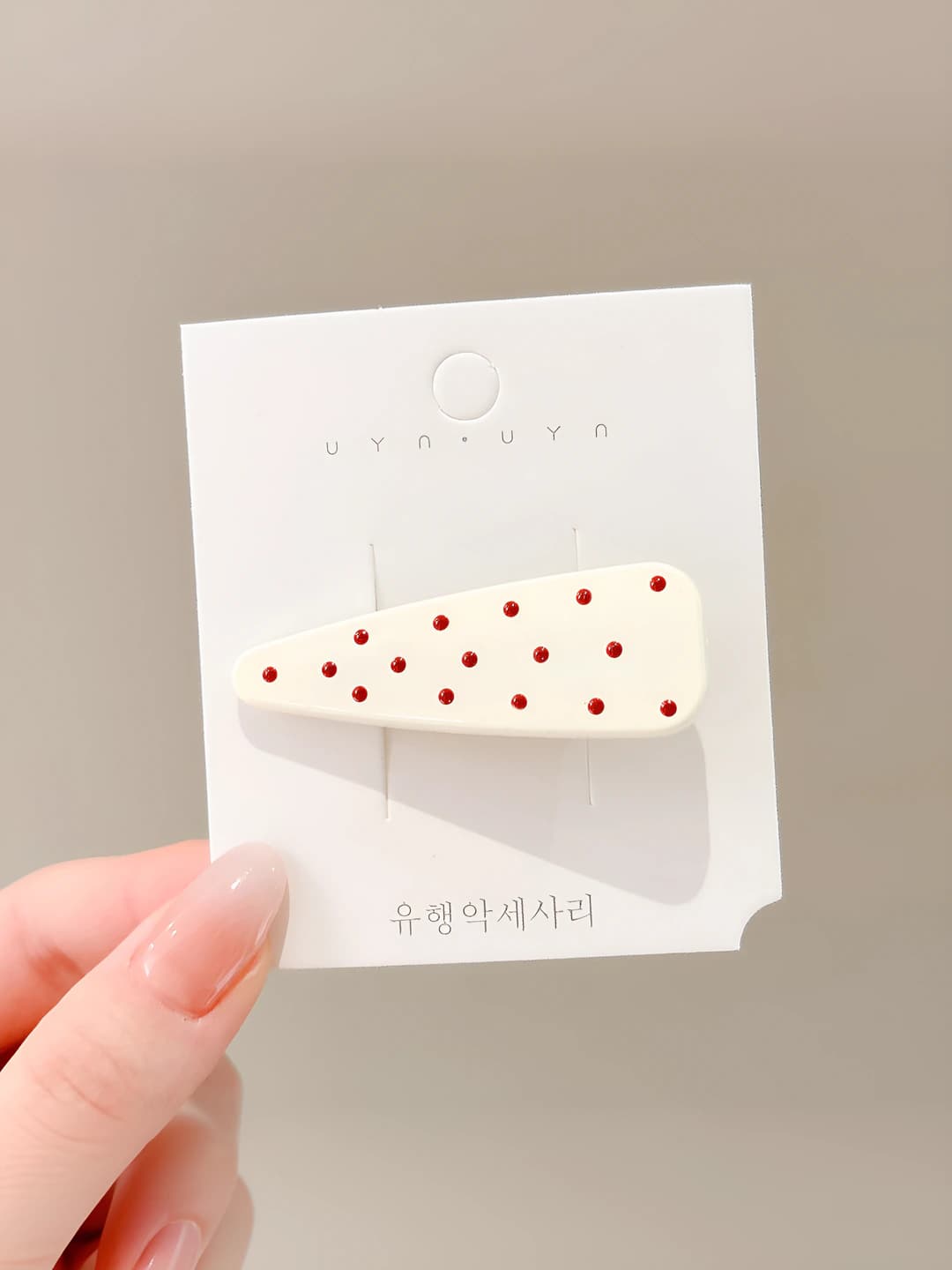 4# Qizil nuqali soch qisqichi ~5.7cm