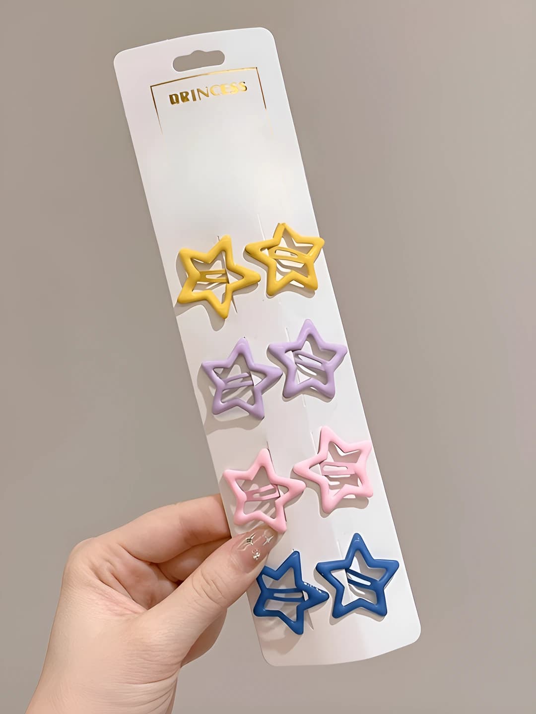 Milk white, star, 10 pcs
