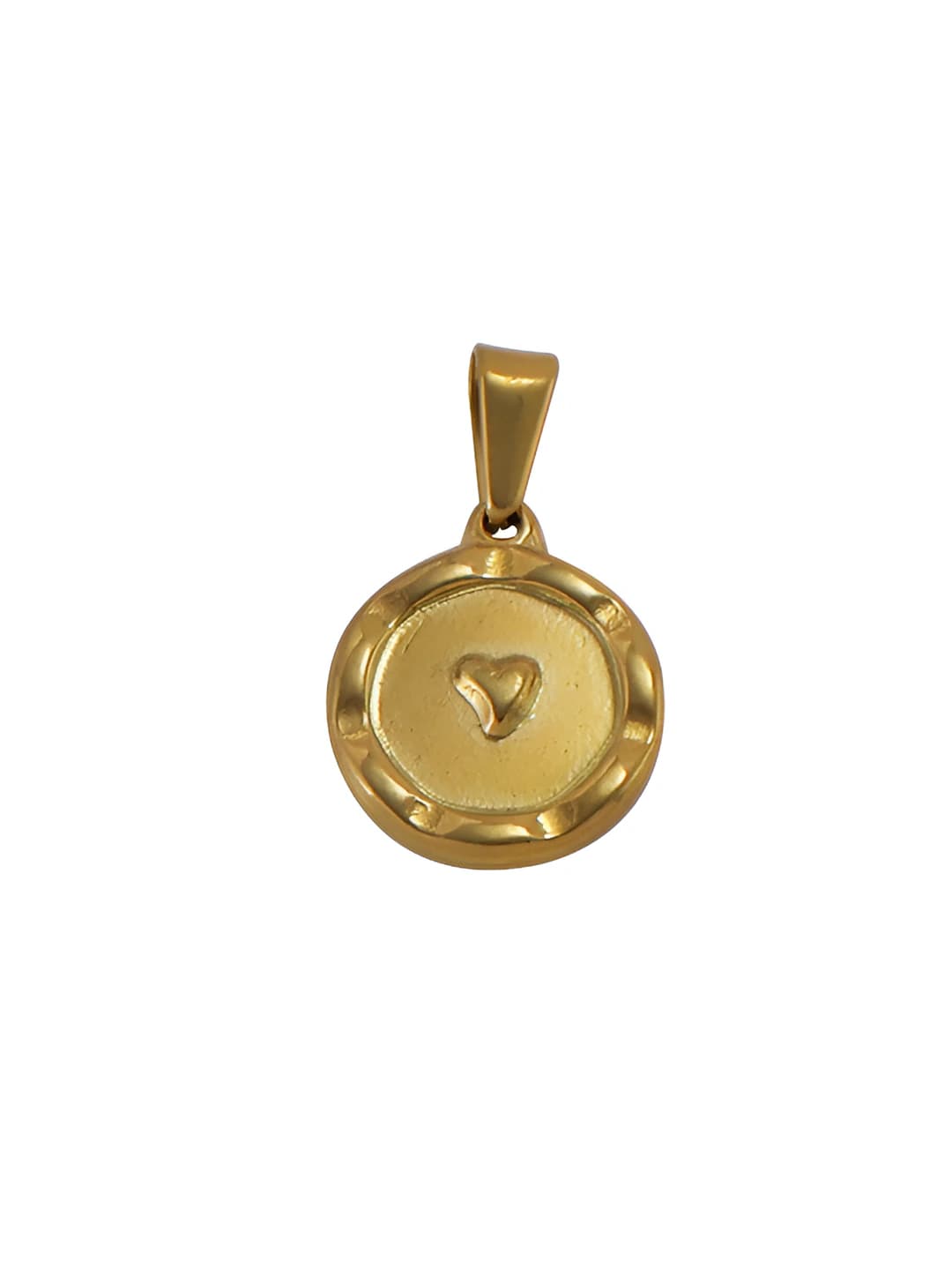 Round small heart gold