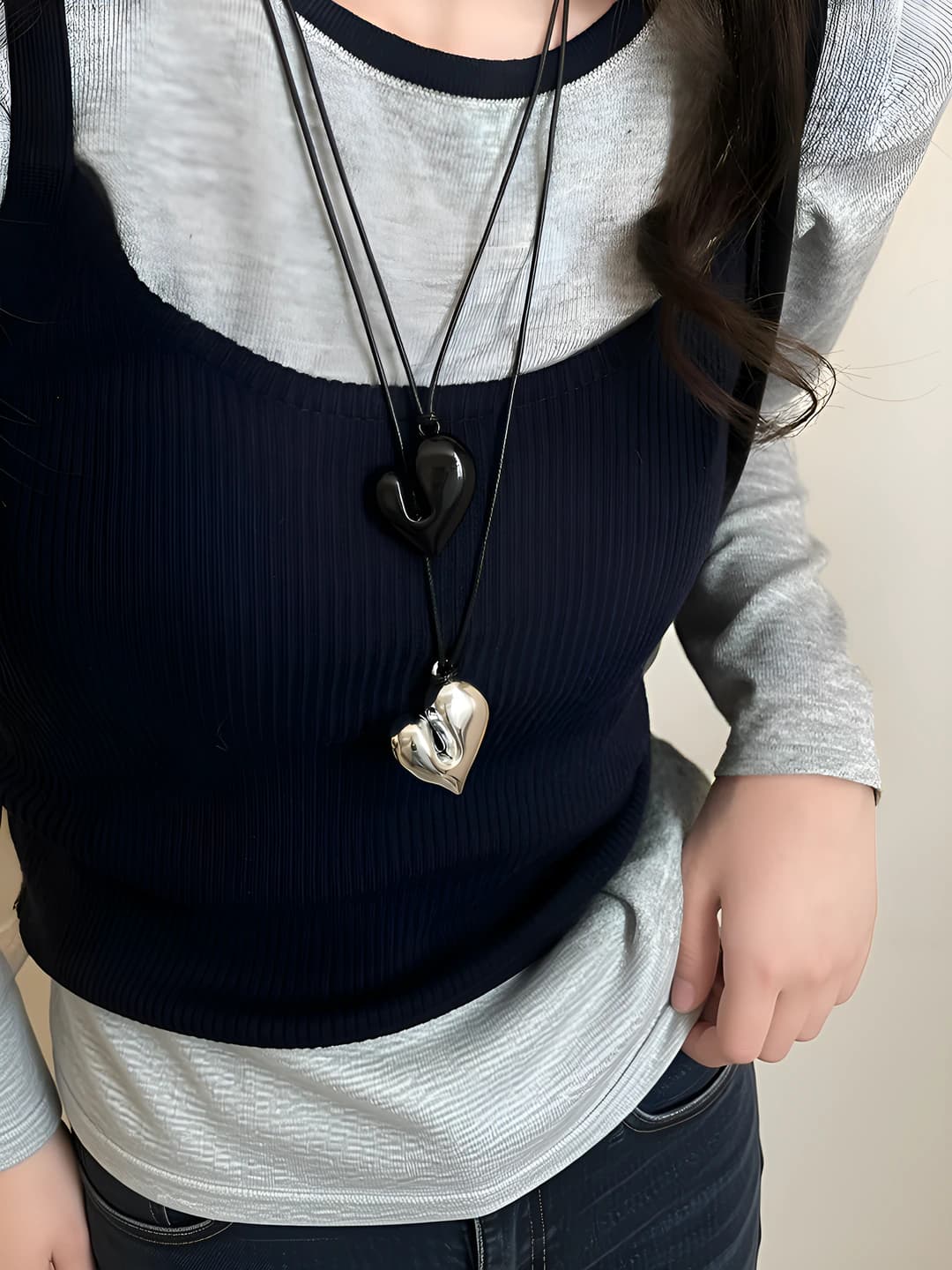 Silver heart necklace