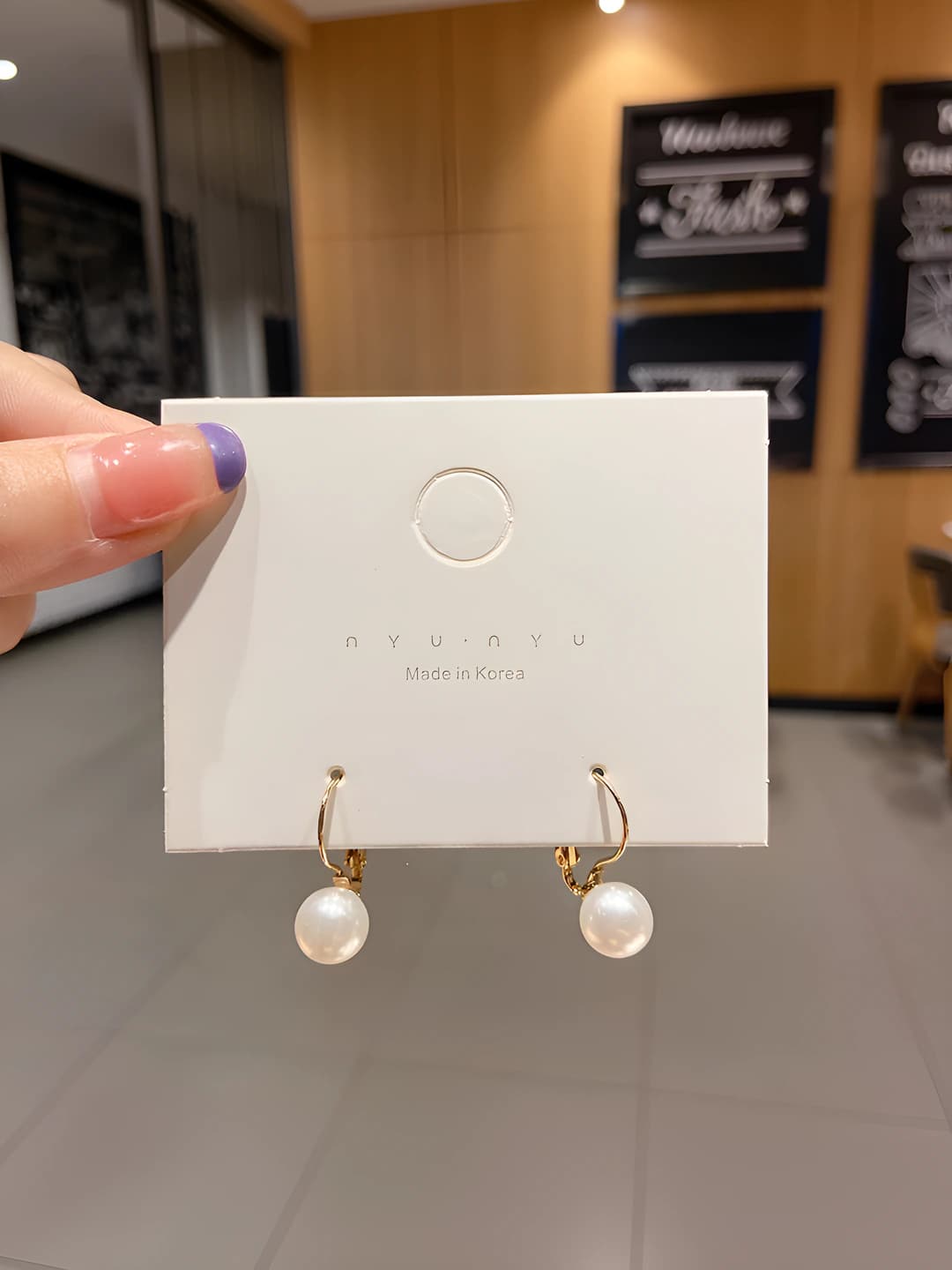 Pearl earrings