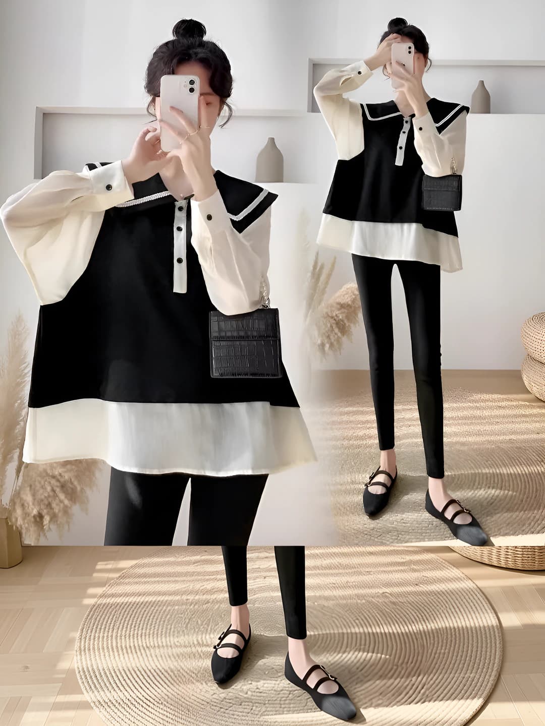 Black and white patchwork
