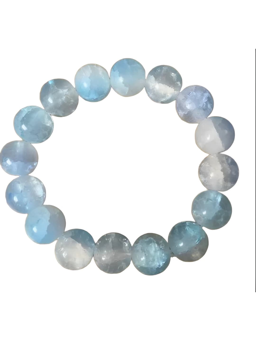 S301-12MM Light blue ice crack bracelet #SZ1214
